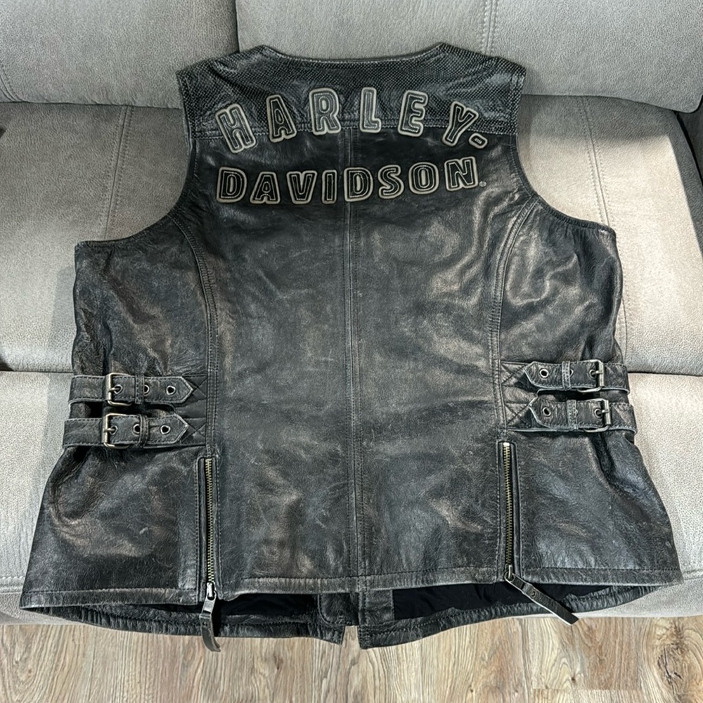 NWT Harley Davidson Leather Vest - Women’s Dust Rider Vest - 1W